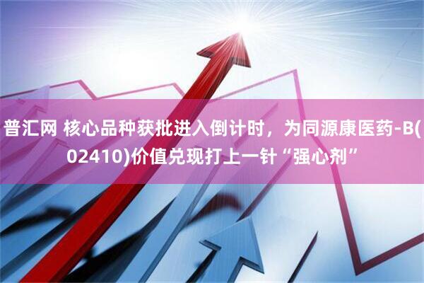 普汇网 核心品种获批进入倒计时，为同源康医药-B(02410)价值兑现打上一针“强心剂”